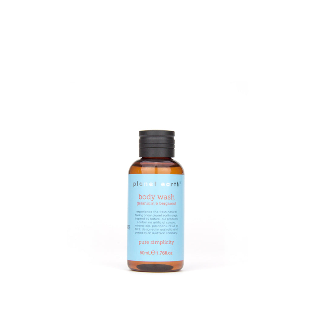 50ml Mini Body Wash - Geranium & Bergamot - The Grain Shop Online Store